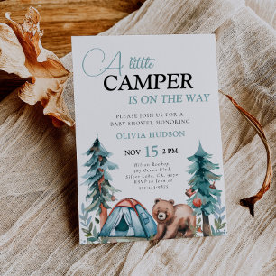 A Little Camper Forest Baby Shower Invitation