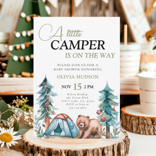 A Little Camper Forest Baby Shower Invitation