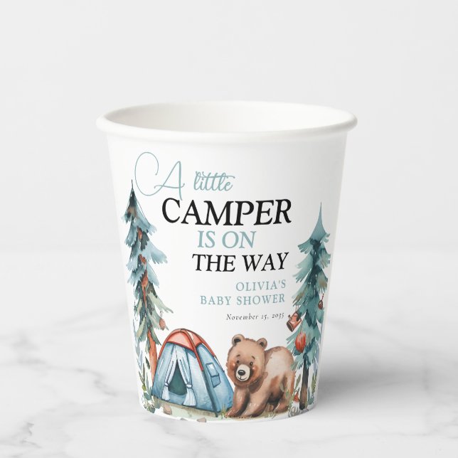 A Little Camper Forest Baby Shower Paper Cups (Front)