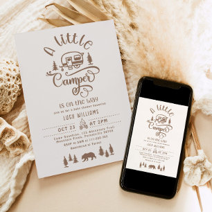 A little camper is on the way Baby shower Invitation