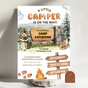 A Little Camper On The Way Baby Shower Invitation
