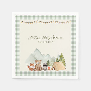 A Little Camper Woodland Baby Shower Napkin
