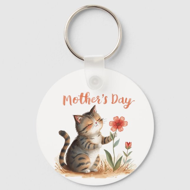 A Little Cat’s Gift for Mum Key Ring (Front)