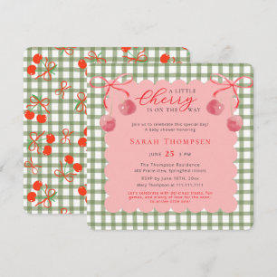 A Little Cherry Baby Shower Invitation