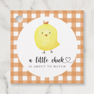 A little Chick is about to hatch Baby shower Favour Tags