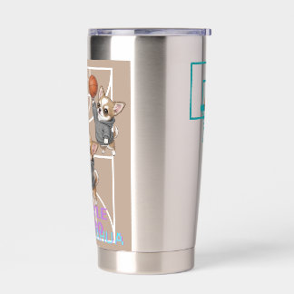 A little Chihuahua who loves basketball Insulated Tumbler