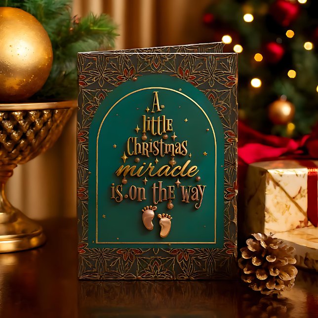 A Little Christmas Miracle Is on the Way Card (Creator Uploaded)
