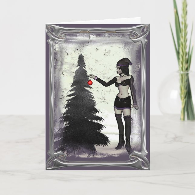 A Little Christmas Spirit Holiday Card (Front)