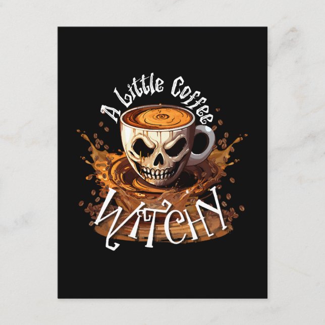 A Little Coffee Witchy Enclosure Card (Front)