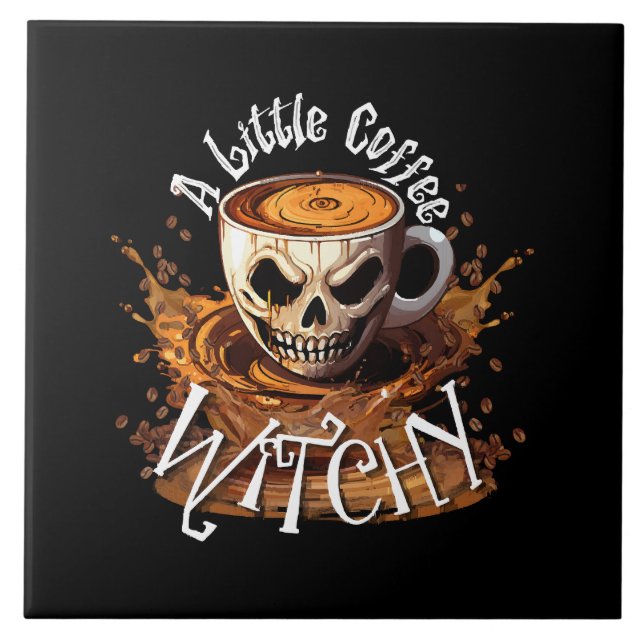 A Little Coffee Witchy Tile (Front)