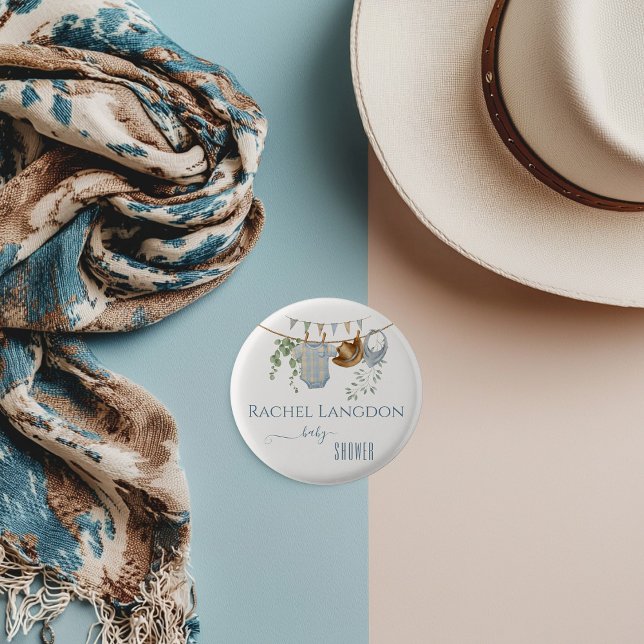 A Little Cowboy Baby Shower 3 Cm Round Badge (Creator Uploaded)