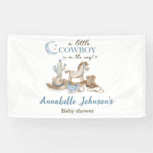 A Little Cowboy Baby Shower Boy Banner