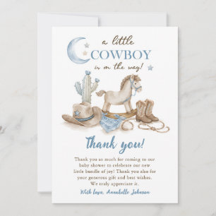 A Little Cowboy Baby Shower Boy Invitation
