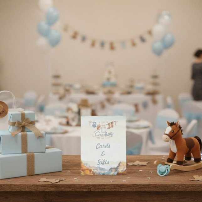 A Little Cowboy Baby Shower Cards and Gifts Sign (Creator Uploaded)