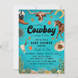 A Little Cowboy Baby Shower Invitation
