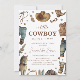 A Little Cowboy Baby Shower Invitation
