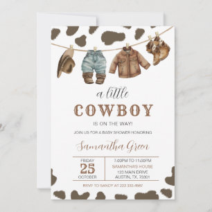 A Little Cowboy Baby Shower Invitation