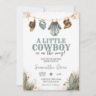 A Little Cowboy Baby Shower Invitation
