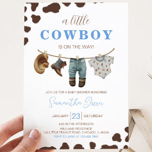 A Little Cowboy Baby Shower Invitation