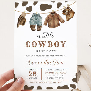 A Little Cowboy Baby Shower Invitation
