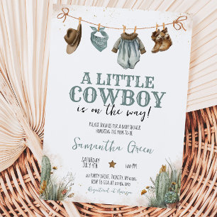 A Little Cowboy Baby Shower Invitation