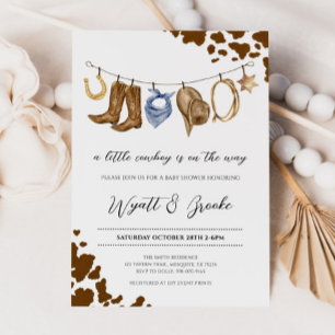 A Little Cowboy Baby Shower Invitation