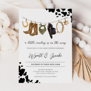 A Little Cowboy Baby Shower Invitation