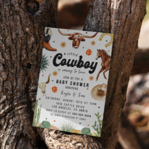 A Little Cowboy Baby Shower Invitation