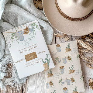 A Little Cowboy Baby Shower Invitation