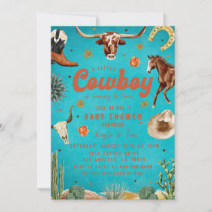 A Little Cowboy Baby Shower  Invitation