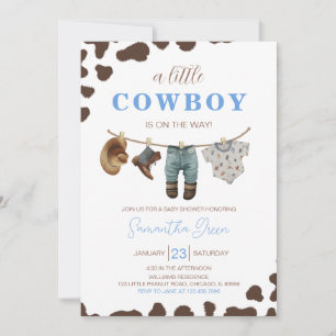 A Little Cowboy Baby Shower Invitation