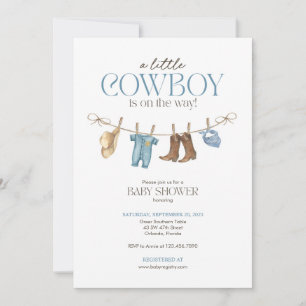 A Little Cowboy Baby Shower Invitation