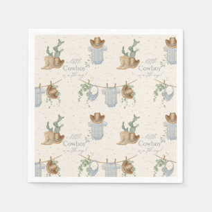 A Little Cowboy Baby Shower Napkin
