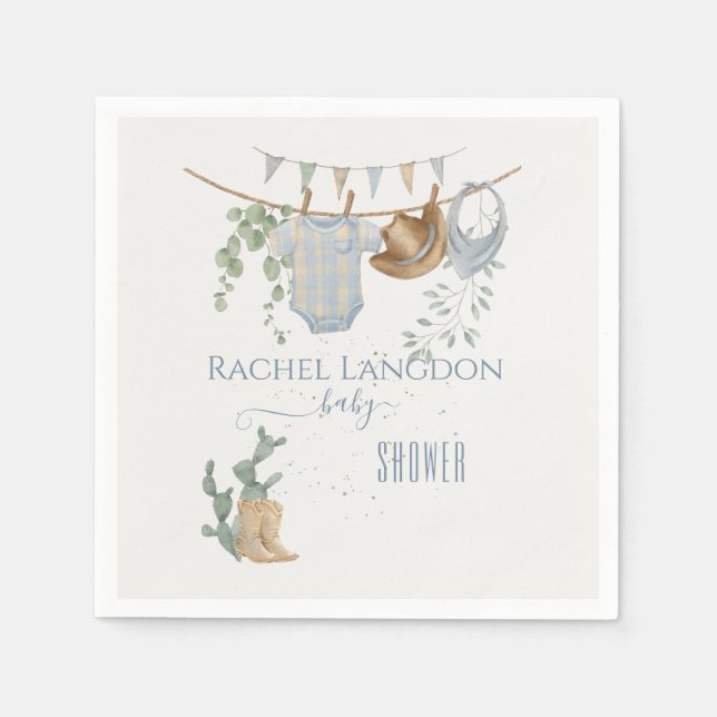 A Little Cowboy Baby Shower  Napkin (Front)