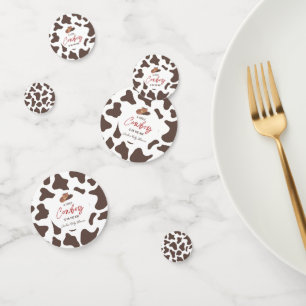A Little Cowboy Cow Boy Rodeo Western Baby Shower Confetti