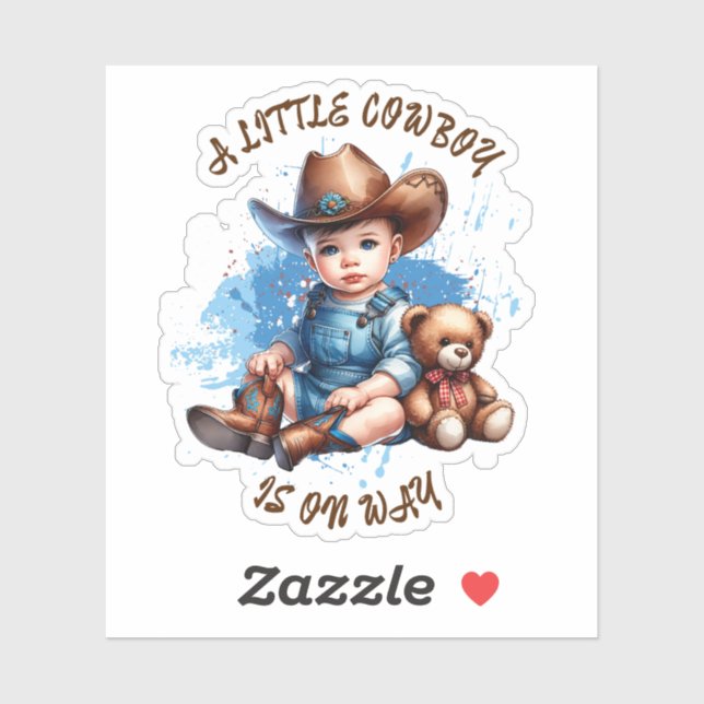 A Little Cowboy is on the Way | Baby Shower (Sheet)