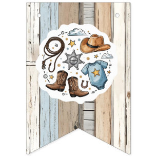 A Little Cowboy Is on the Way Baby Shower  Bunting