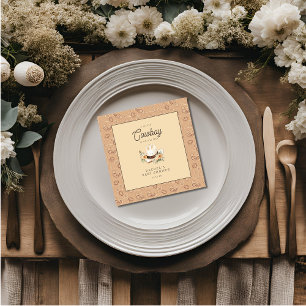 A Little Cowboy Western Baby Boy Baby Shower Napkin