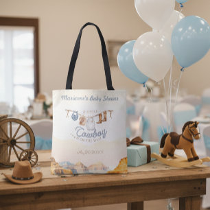 A Little Cowboy Western Canyon Baby Shower Tote Bag
