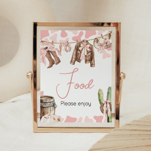 A Little Cowgirl Baby Shower Food Poster