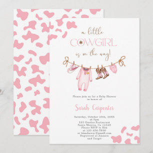 A little Cowgirl Baby Shower Girl Invitation