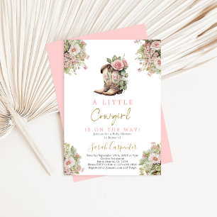 A Little Cowgirl Baby Shower Girl Invite