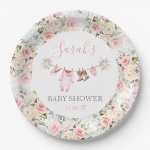 A little Cowgirl Baby Shower Girl Paper Plate