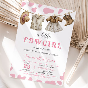 A Little Cowgirl Baby Shower Invitation