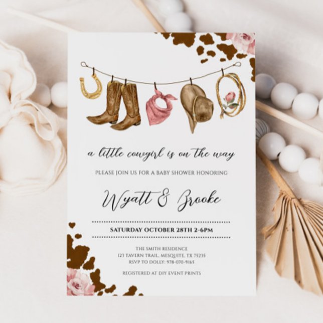 A Little Cowgirl Baby Shower Invitation (Creator Uploaded)