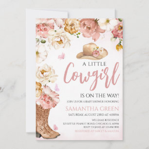 A Little Cowgirl Baby Shower Invitation