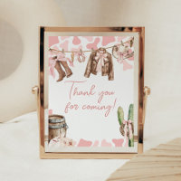 A Little Cowgirl Baby Shower Thank you for Coming