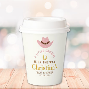 A Little Cowgirl Is on The Way - Baby Shower Girl Paper Cups