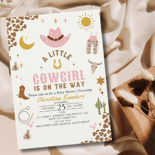 A Little Cowgirl Is on The Way, Baby Shower Invitation