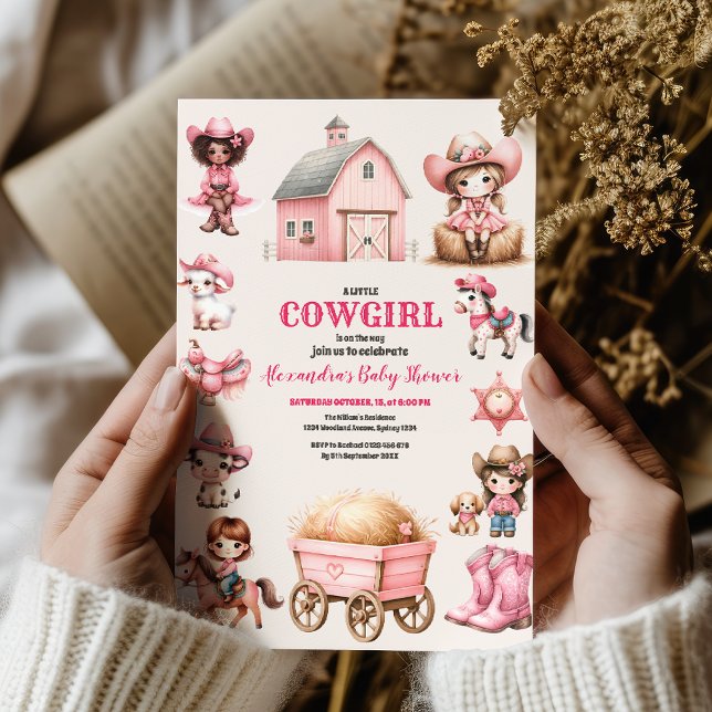 A Little Cowgirl Is On The Way! Rodeo Baby Shower Invitation (Creator Uploaded)